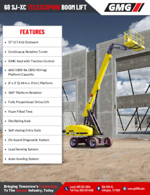 Nacelles télescopiques sur roues GMG 68 SJ-XC 