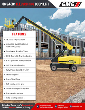 Nacelles télescopiques sur roues GMG 86 SJ-XC