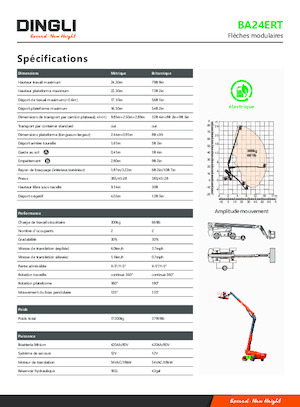 Nacelles télescopiques sur roues Dingli BA24ERT