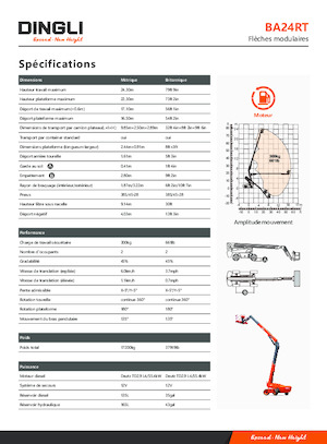 Nacelles télescopiques sur roues Dingli BA24RT