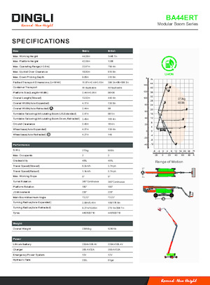 Nacelles télescopiques sur roues Dingli BA44ERT