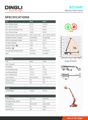 Nacelles télescopiques sur roues Dingli BT22HRT