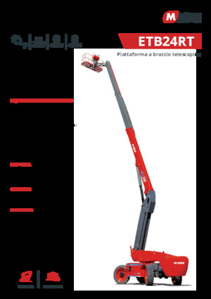 Nacelles télescopiques sur roues MAGNI ETB24RT