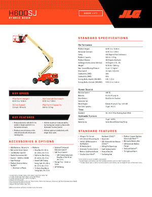 Nacelles télescopiques sur roues JLG H600SJ