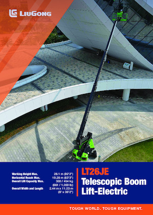 Nacelles télescopiques sur roues Liugong LT26JE