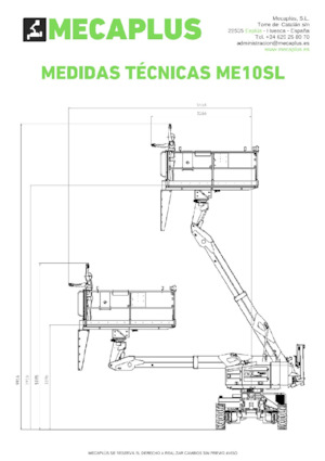 Nacelles télescopiques sur roues Mecaplús ME10SL
