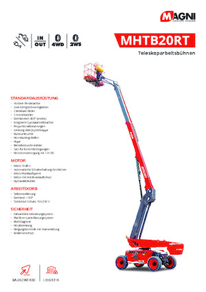 Nacelles télescopiques sur roues MAGNI MHTB20RT