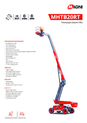 Nacelles télescopiques sur roues MAGNI MHTB20RT