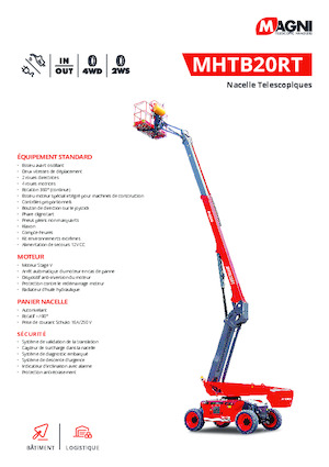 Nacelles télescopiques sur roues MAGNI MHTB20RT