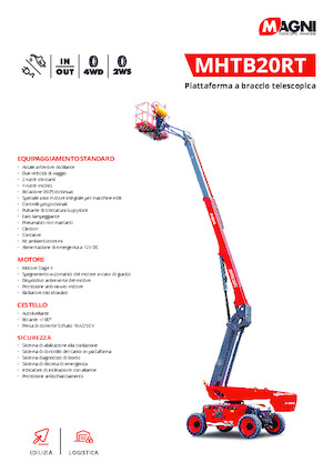 Nacelles télescopiques sur roues MAGNI MHTB20RT