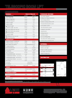 Nacelles télescopiques sur roues LGMG  T38J-2