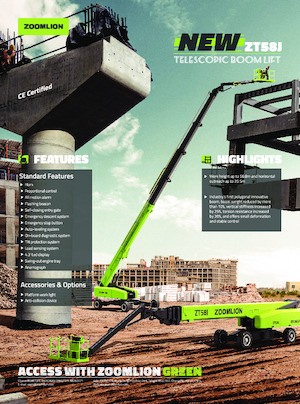 Nacelles télescopiques sur roues Zoomlion ZT58J