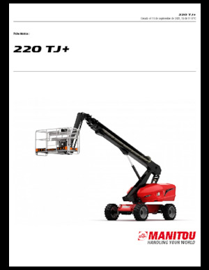 Nacelles télescopiques sur roues Manitou 220 TJ+