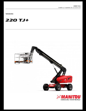 Nacelles télescopiques sur roues Manitou 220 TJ+