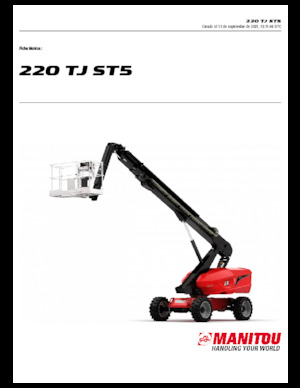 Nacelles télescopiques sur roues Manitou 220 TJ ST5