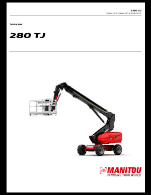 Nacelles télescopiques sur roues Manitou 280 TJ