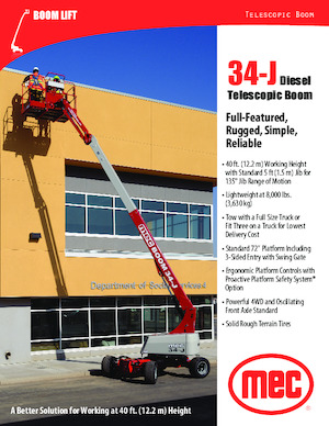 Nacelles télescopiques sur roues MEC 34-J