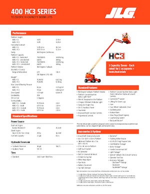 Nacelles télescopiques sur roues JLG 460SJ HC3