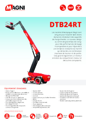 Nacelles télescopiques sur roues MAGNI DTB24RT