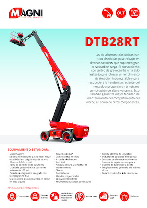 Nacelles télescopiques sur roues MAGNI DTB28RT