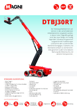 Nacelles télescopiques sur roues MAGNI DTBJ30RT