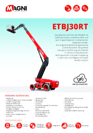 Nacelles télescopiques sur roues MAGNI ETBJ30RT