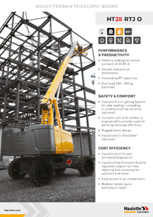 Nacelles télescopiques sur roues Haulotte HT28 RTJ O