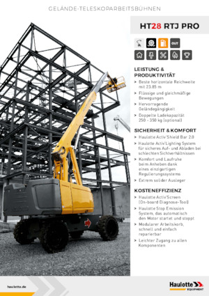 Nacelles télescopiques sur roues Haulotte HT28 RTJ PRO