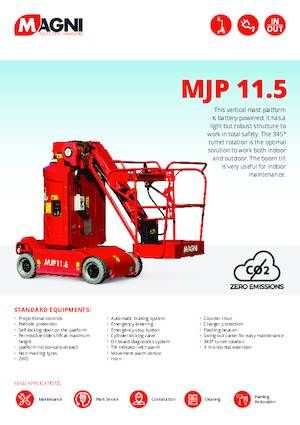 Nacelles télescopiques sur roues MAGNI MJP11.5