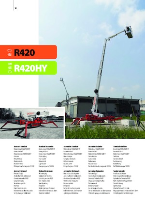 Nacelles télescopiques sur chenilles Easy Lift R420WHY 