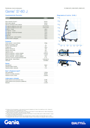 Nacelles télescopiques sur roues Genie S-60 J