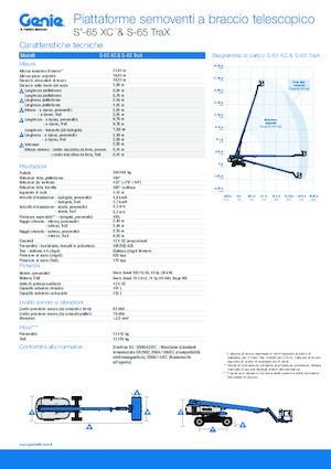 Nacelles télescopiques sur roues Genie S-65 XC
