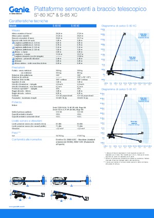 Nacelles télescopiques sur roues Genie S-85 XC
