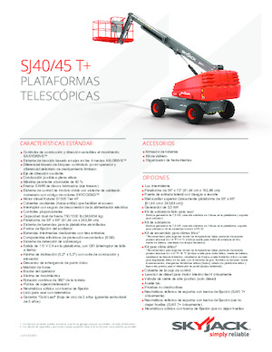 Nacelles télescopiques sur roues Skyjack SJ 45 T+