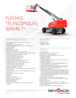 Nacelles télescopiques sur roues Skyjack SJ 45 T+