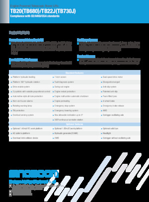 Nacelles télescopiques sur roues Sinoboom TB22J
