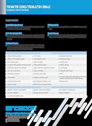 Nacelles télescopiques sur roues Sinoboom TB36