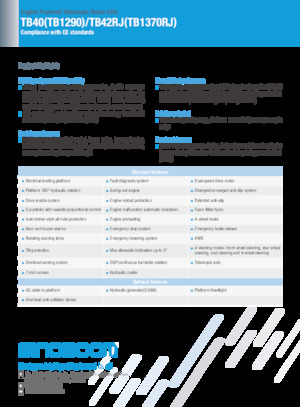 Nacelles télescopiques sur roues Sinoboom TB42RJ 