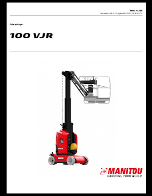 Nacelles à mât vertical unique Manitou 100 VJR