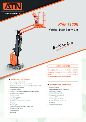 Nacelles à mât vertical unique ATN PIAF 1100R