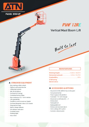 Nacelles à mât vertical unique ATN PIAF 12RE