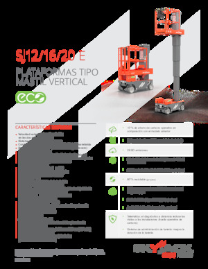 Nacelles à mât vertical unique Skyjack SJ 12 E