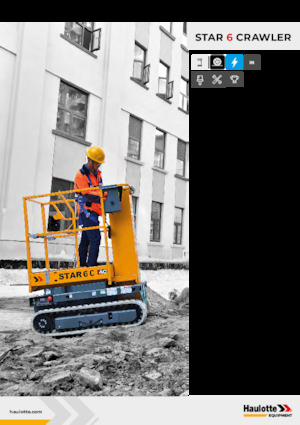 Nacelles à mât vertical unique Haulotte Star 6 Crawler