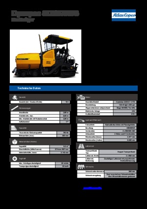 Finisseur d'asphalte sur roues Dynapac SD 2500 WS