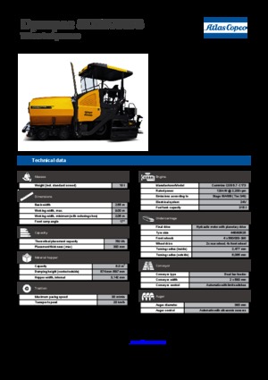 Finisseur d'asphalte sur roues Dynapac SD 2500 WS