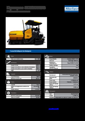 Finisseur d'asphalte sur roues Dynapac SD 2500 WS