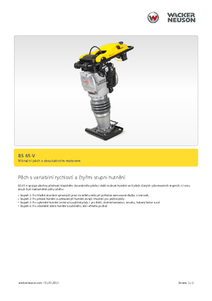 Pilonneuses à essence et diesel Wacker BS 65 V 11