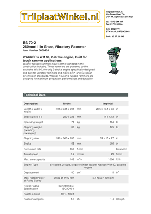 Pilonneuses à essence et diesel Wacker Neuson BS70-2 11