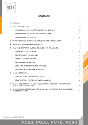 Pilonneuses à essence et diesel Enar PC 65 R2T