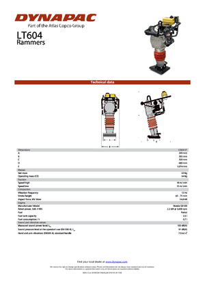 Pilonneuses à essence et diesel Dynapac LT 604-9